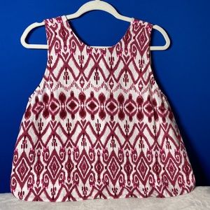 Gorgeous! LOFT Boho Linen Blend Tank in Magenta & White Size Medium